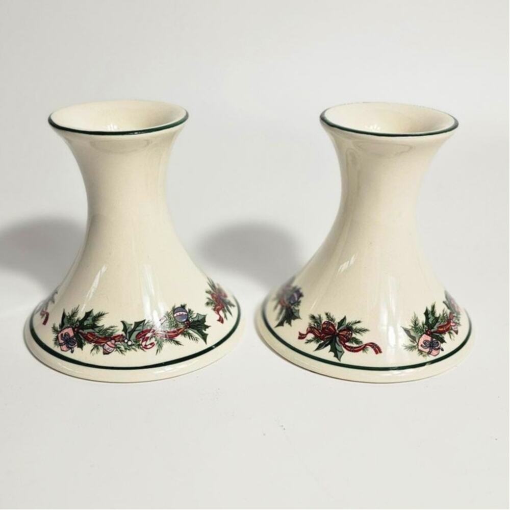 Vintage 1983 O'Tannenbaum Candlestick Holders The Cellar